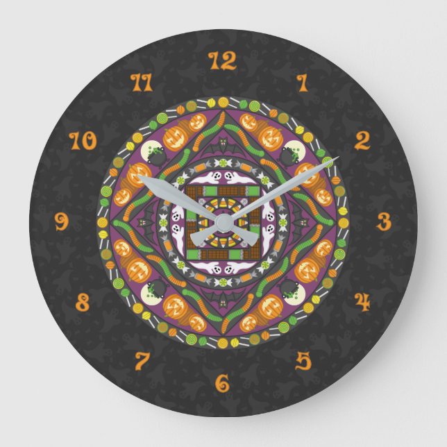 Tricks and Treats Mandala Clock (Front)