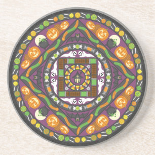 Tricks and Treats Mandala Coaster