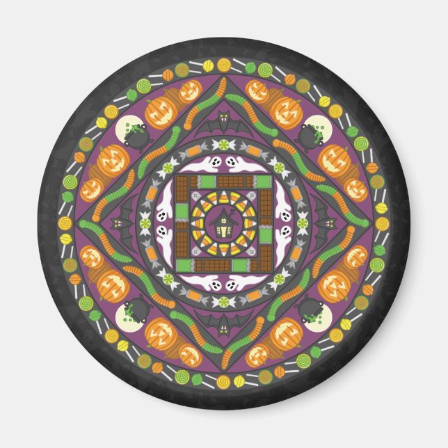 Tricks and Treats Mandala Magnet (Front)