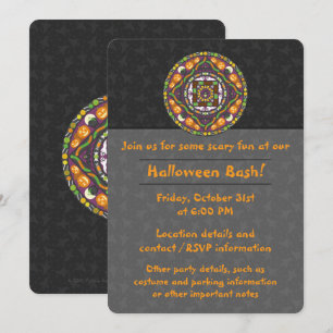 Tricks and Treats Mandala Party Invitation