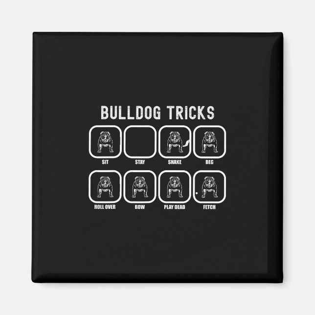 Tricks - Fun Bulldog Training Fails  Magnet (Front)