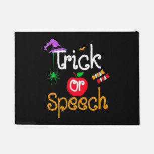 Tricks Or Speech Languages Teacher Halloween Doormat