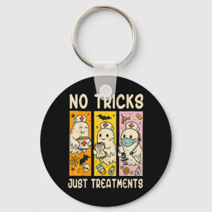 Tricks Treatments Nursing Spooky Nurse Halloween Key Ring