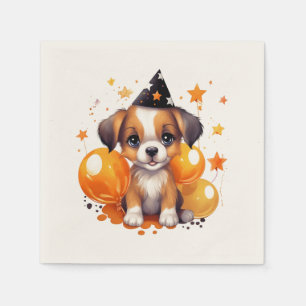 Tricks, Treats, and Tails: Birthday Party Napkins
