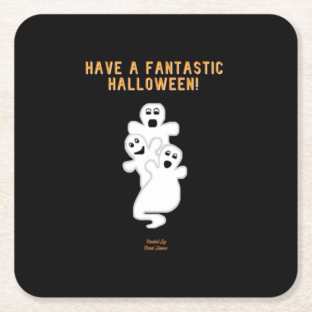 Trickster Ghosts Paper Coaster (Front)