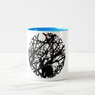 Trickster Rabbit in Briar Patch Two-Tone Coffee Mug