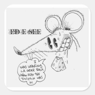 TRICKY MOUSE SQUARE STICKER