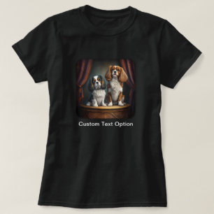 Tricolor and Blenheim Cavalier King Charles  T-Shirt