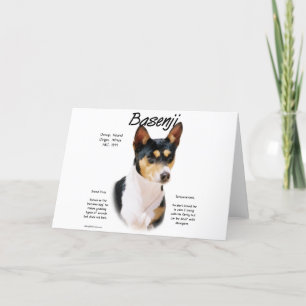 Tricolor Basenji History, All about Basenjis Holiday Card