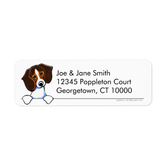 Tricolor Beagle Clean and Simple Return Address Label
