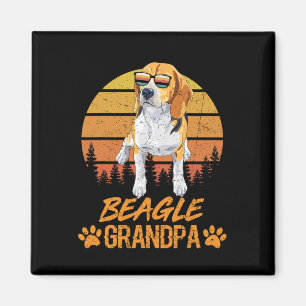 Tricolor Beagle Dog Grandpa Paw Dad Fathers Day  Magnet