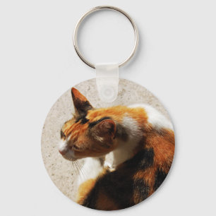 Tricolor Cat Keychain