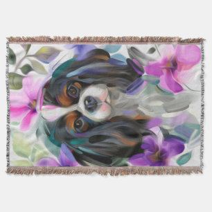 Tricolor Cavalier Art Throw blanket
