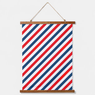 Tricolor Diagonal Stripes Hanging Tapestry