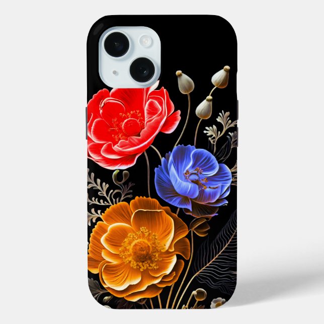 Tricolor Flower iPhone / iPad case (Back)