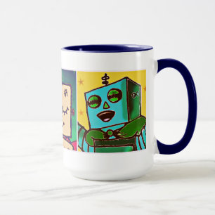 Tricolor Robots Mug