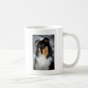 Tricolor Rough Coat Collie Coffee Mug