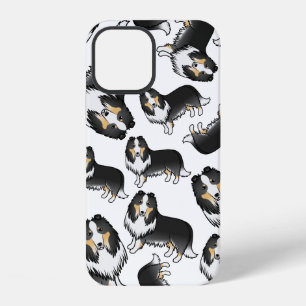 Tricolor Rough Collie Cute Cartoon Dog Pattern iPhone 12 Case