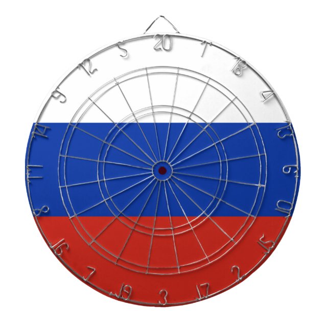Tricolor Russia flag Dartboard (Front)