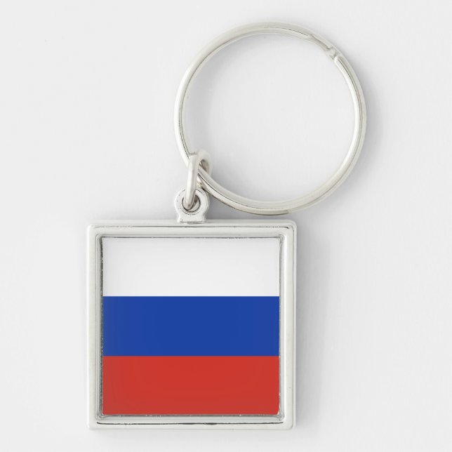 Tricolor Russia flag Key Ring (Front)