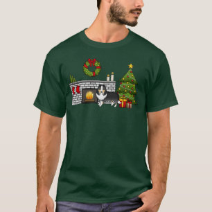 Tricolor Shetland Sheepdog Dog In A Christmas Room T-Shirt