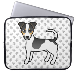 Tricolor Smooth Coat Jack Russell Terrier Dog Laptop Sleeve