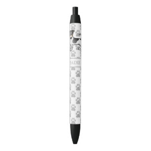 Tricolor Smooth Coat Jack Russell Terrier & Name Black Ink Pen