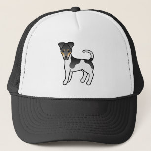 Tricolor Smooth Fox Terrier Cute Cartoon Dog Trucker Hat