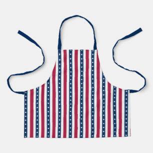 Tricolor Stars and Vertical Stripes Apron