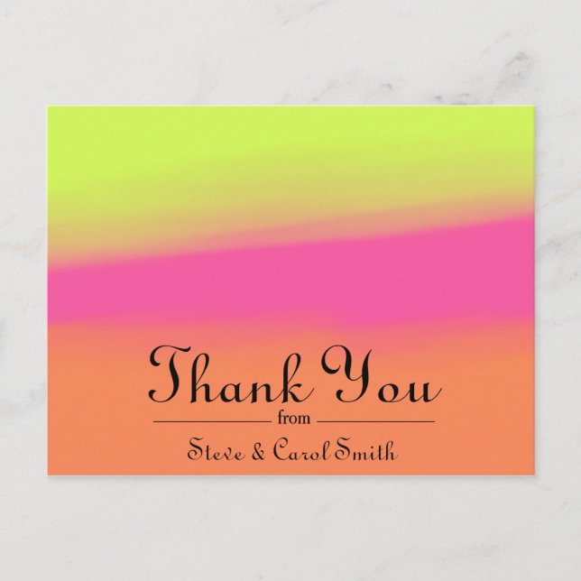 Tricolor Thank You Postcard (Front)