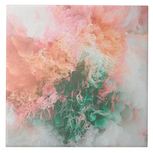 Tricolor thread big ceramic tile (Front)