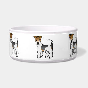 Tricolor Wire Fox Terrier Cute Cartoon Dog