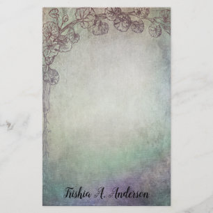 Tricolor with Greenery Vines Stationery