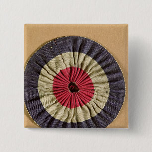Tricolore rosette 15 cm square badge