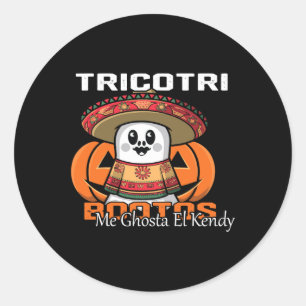 Tricotri Bootos Me Ghosta El Kendy 1 Classic Round Sticker