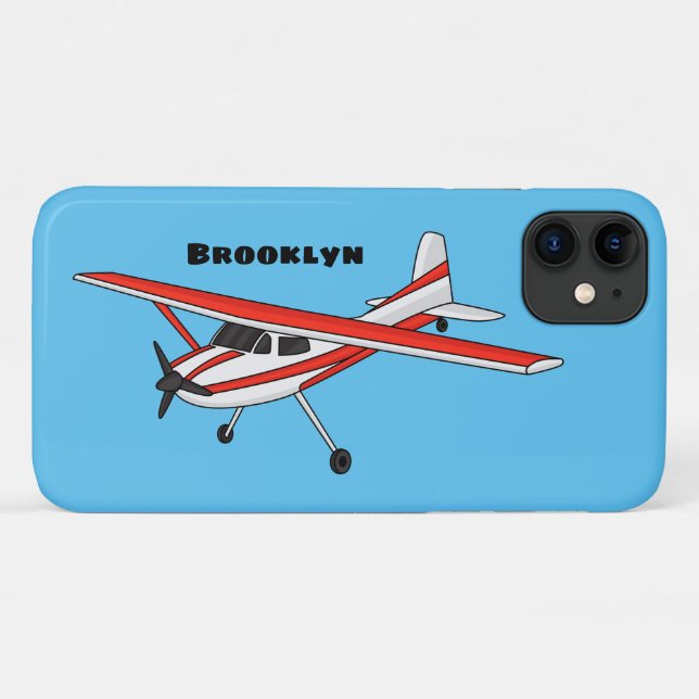 Tricycle gear aircraft cartoon  Case-Mate iPhone case (Back (Horizontal))