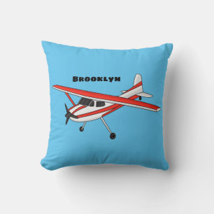 Tricycle gear aircraft cartoon cushion