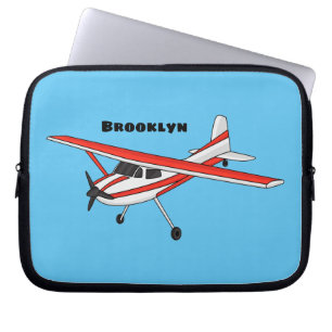 Tricycle gear aircraft cartoon laptop sleeve