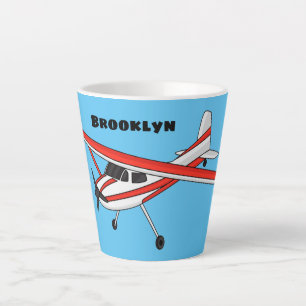 Tricycle gear aircraft cartoon latte mug