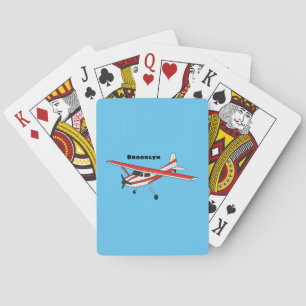 Tricycle gear aircraft cartoon  playing cards