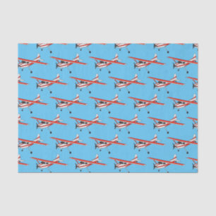 Tricycle gear aircraft cartoon tissue paper