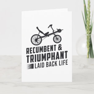 Tricycle Recumbent & Triumphant Vintage Retro Card