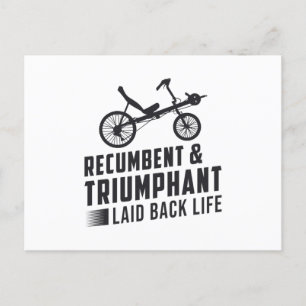 Tricycle Recumbent & Triumphant Vintage Retro Postcard