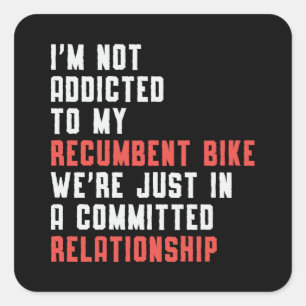 Tricycle Triker Recumbent Bike Trike Vintage Funny Square Sticker