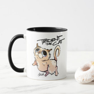 Trident the Cat Illustrated Coffee Mug 01