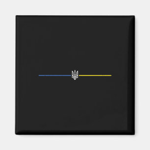 Trident Ukraine Lines Ukrainian Heraldic Crest Wom Magnet