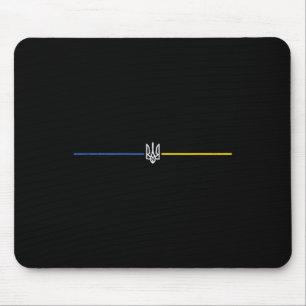 Trident Ukraine Lines Ukrainian Heraldic Crest Wom Mouse Pad