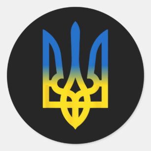Trident Ukrainian Volodymyr Zelensky President Of Classic Round Sticker