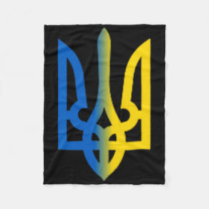 Trident Ukrainian Volodymyr Zelensky President Of Fleece Blanket