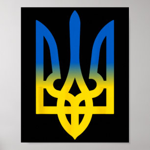 Trident Ukrainian Volodymyr Zelensky President Of Poster